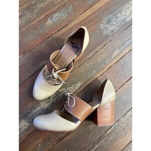 Fortress of Inca Ellie Leather Block Heel Lace Up Shoes Women 39 US 8.5 9